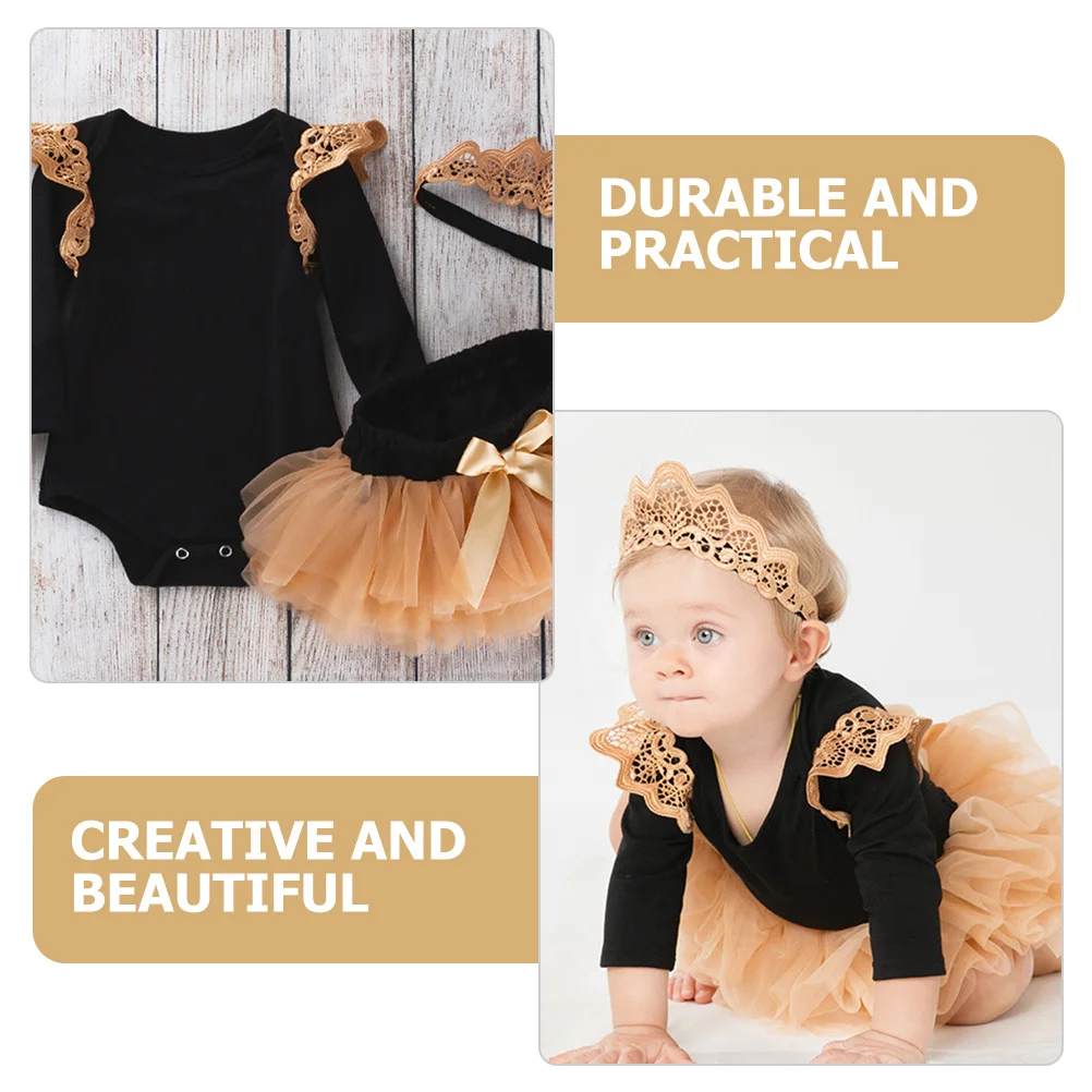 

1Set Baby Girls Romper Skirt Long Sleeve Soft Skin-Friendly Polyester Cotton Clothes Headband Birthday Gift Baby Girls Clothes