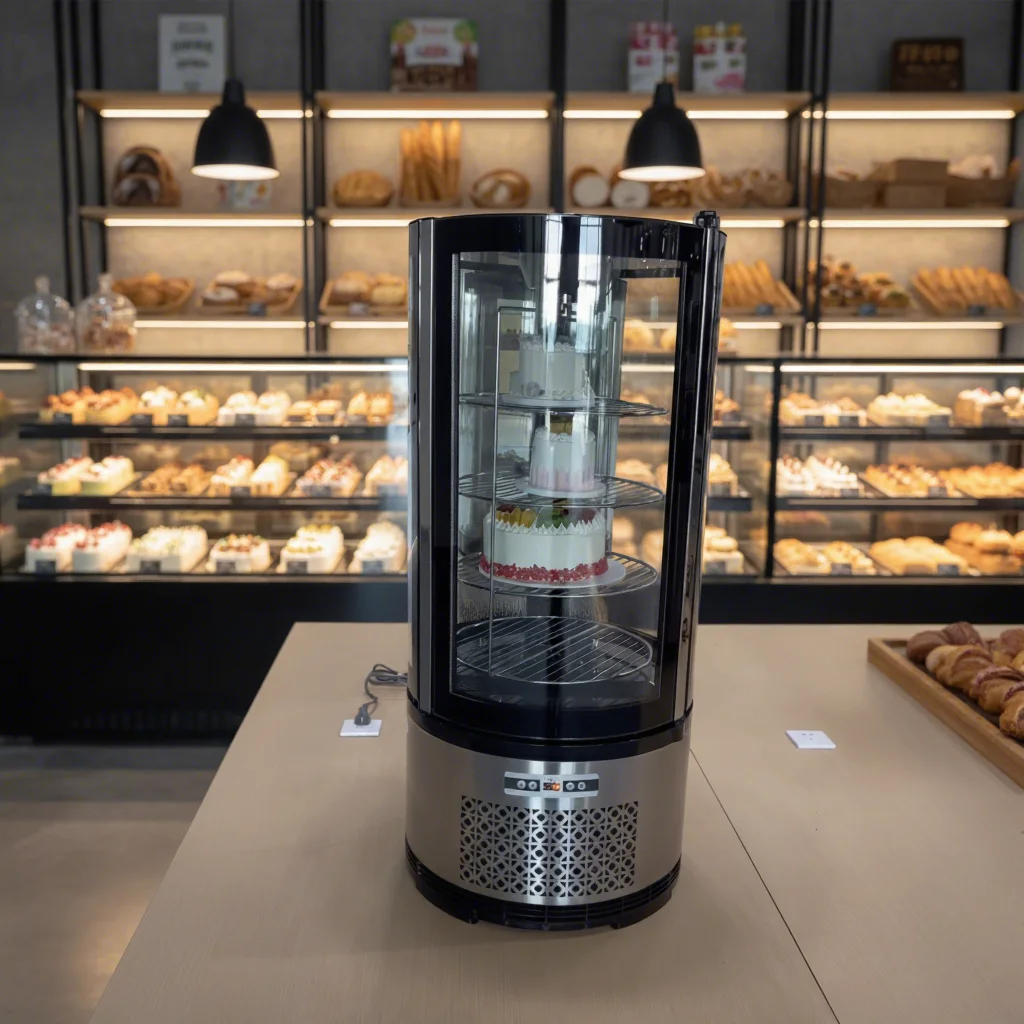 100L Hot Sale Stainless Steel Body Upright Cake Display Cabinet Showcase