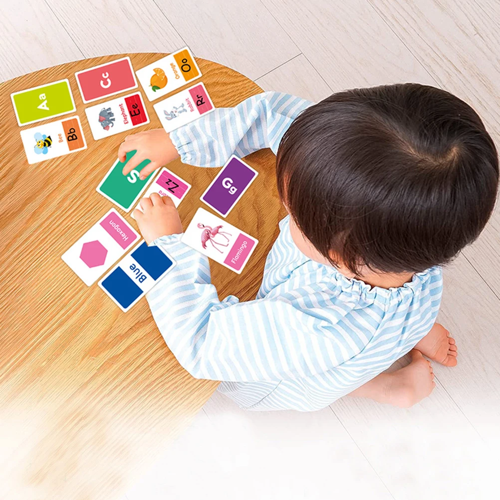 

58 Sheets Early Childhood Education Flashcards Cognitive Toys Portable Sensory Learning Plaything Kids Educational Wall Stickers