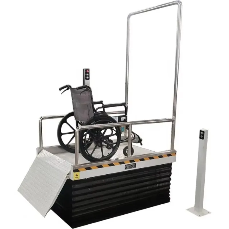 Customized Hydraulic Stairs Lift Carbon Steel Type For Home & Building Use Indoor/Outdoor For Disabled People