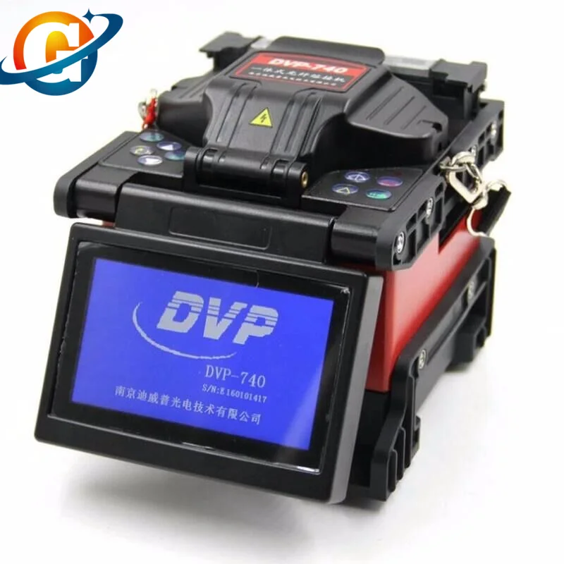 จัดส่งฟรี Ftth สายไฟเบอร์อุปกรณ์เครื่องมือหลายภาษา DVP740 Fusion Splicer สาย Splicing เครื่อง