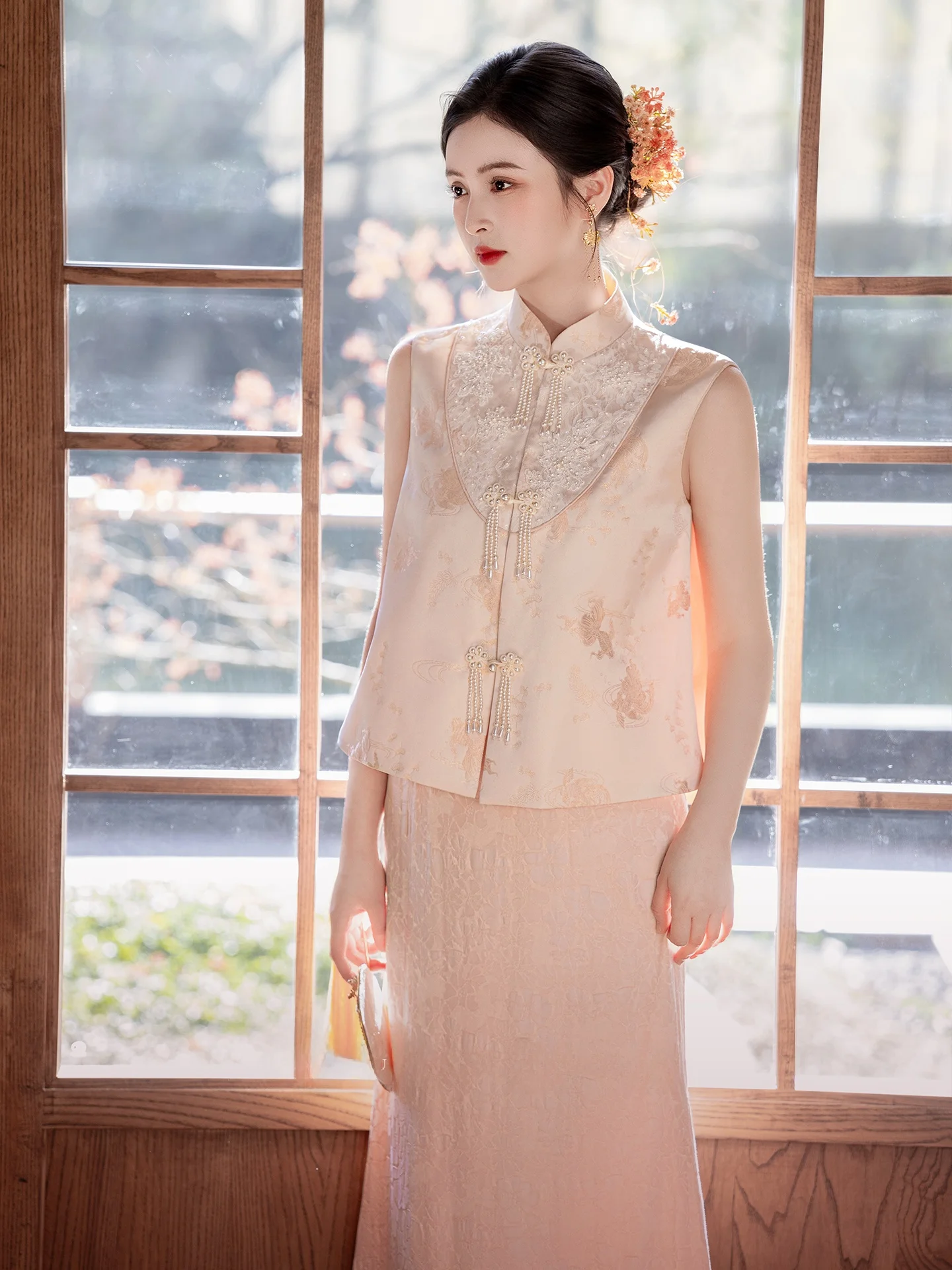 

Новый комплект свадебных платьев в китайском стиле для женщин, модель 2026 года, для помолвки и свадьбы, двухсекционное платье, светло-розовое