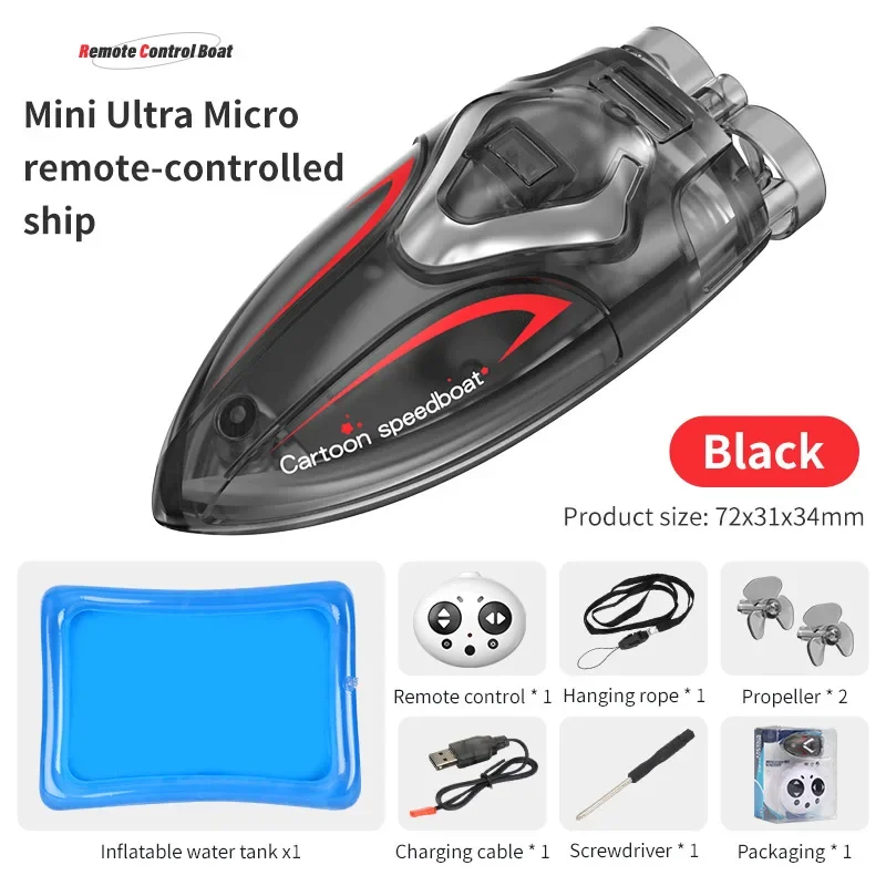 Mini C166 Rc Barca Piscina Motoscafo radiocomandato Giocattoli per bambini Nave telecomandata Regalo per bambini Giocattoli elettrici ad acqua impermeabili