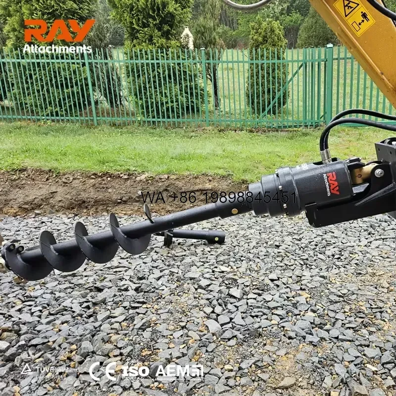 Wmwmnu High Torque Hydraulic Earth Auger Drive for Mini Excavator and Skid Steer Loader Universal Fit Post Hole Digger Drill