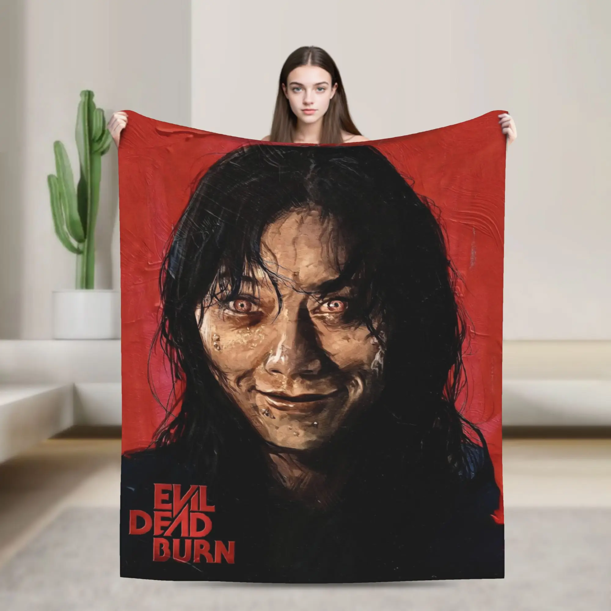 Evil Dead Burn Blanket Super Soft Cozy  Throw Blankets for Sofa 50x60 Inch Multiple Sizes Rug Piece