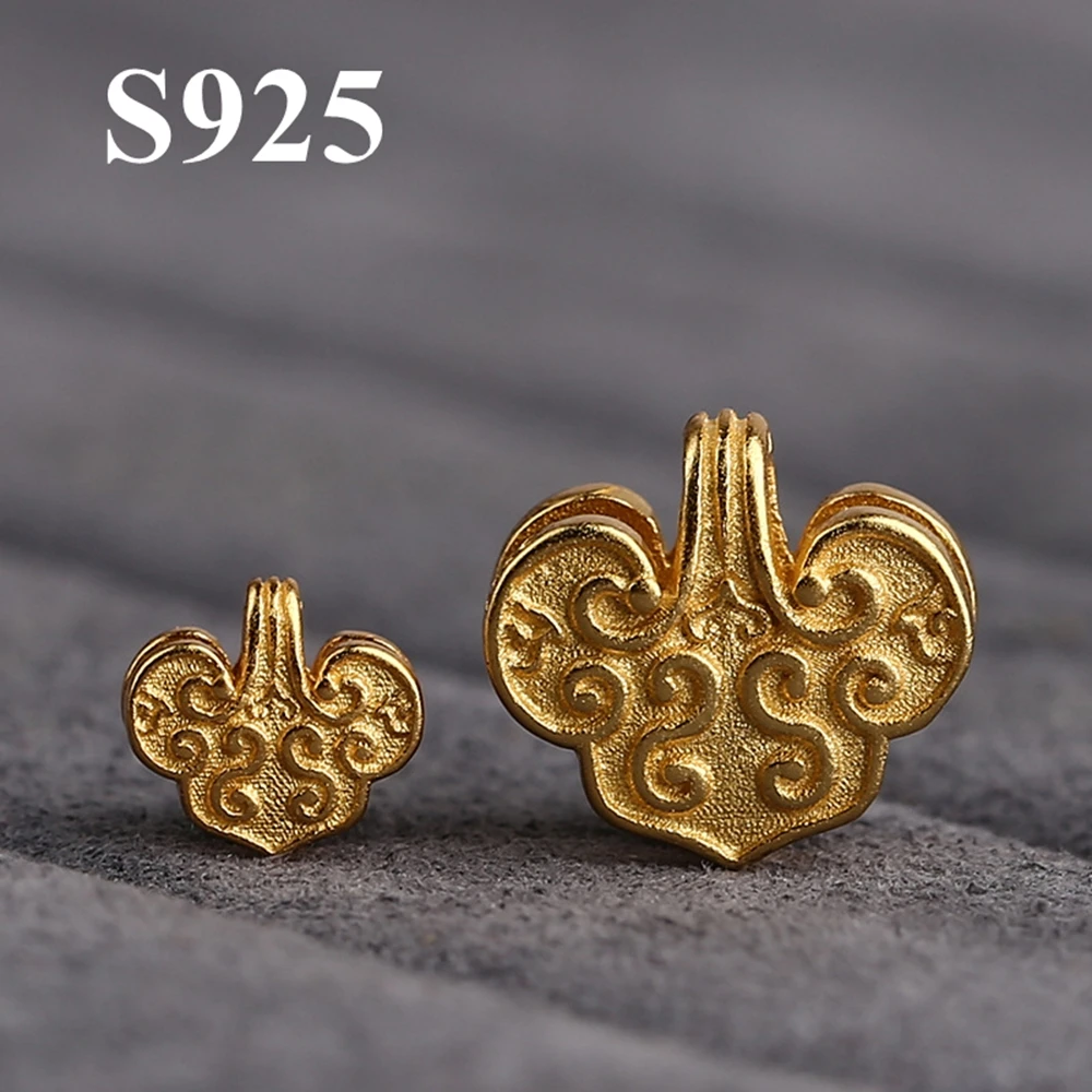 

100% 925 Silver Gold Plated Lucky Symbol Charm Good Luck Small Pendant