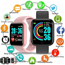 2022 Y68 inteligentny zegarek mężczyźni kobiety Smartwatch pulsometr sport Fitness bransoletka dla Xiaomi Redmi Android iPhone Apple Watch