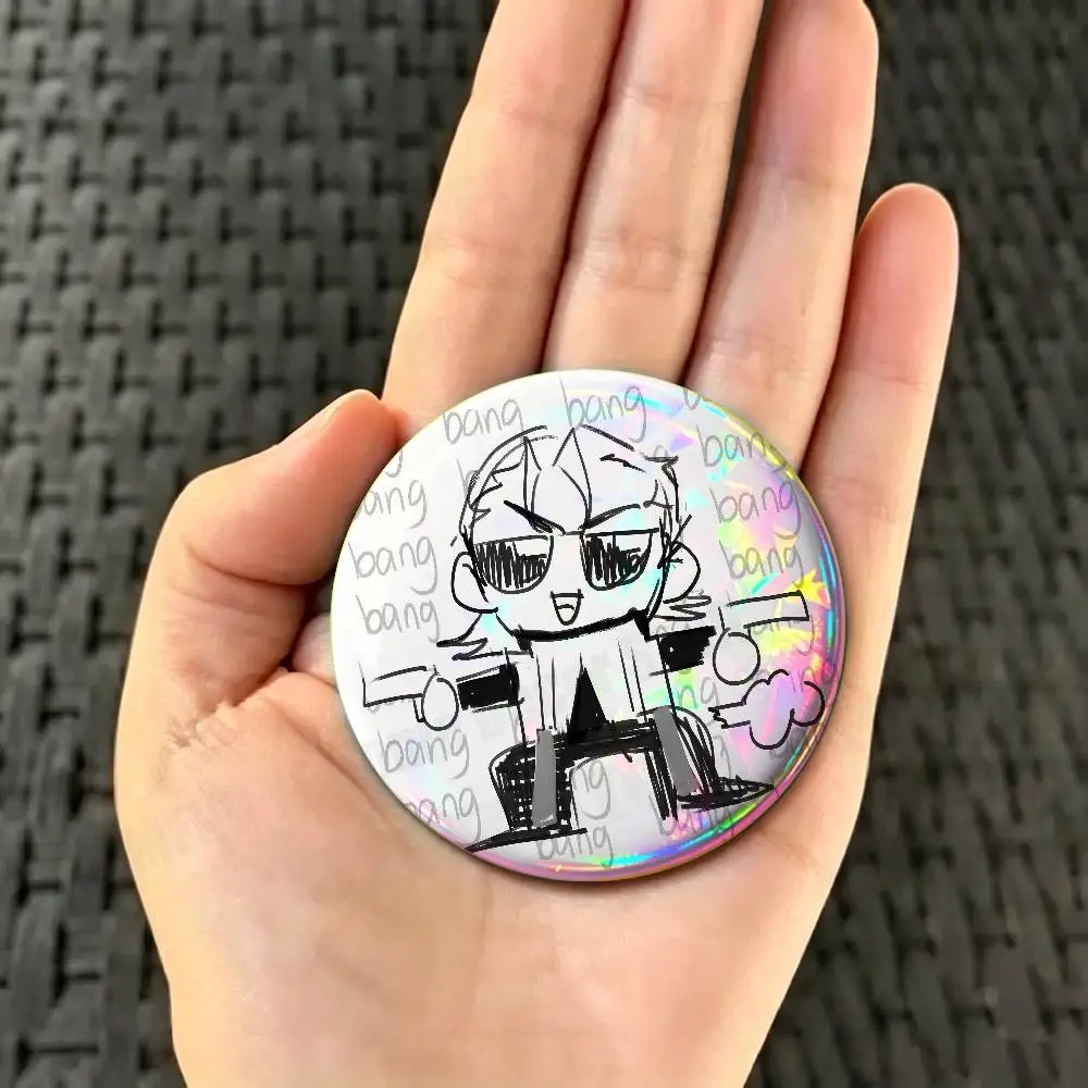 Aalto Game Wuthering W-Waves Round Pins Cartoon Brooches Stylish Ornament Badge for Backpack Accessorys Gifts