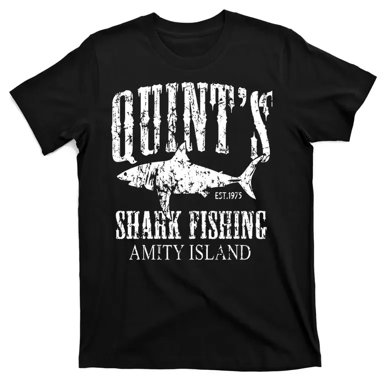 

Quint's Shark Fishing Amity Island T-Shirt New 100% Cotton O-Neck Summer Short Sleeve Casual Mens T-shirt Size S-3XL