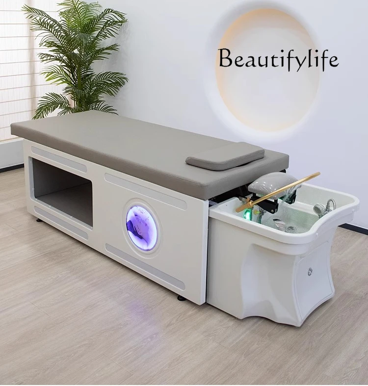 

Thai hair treatment shampoo bed barber shop hair salon special with constant temperature water circulation fumigation beauty