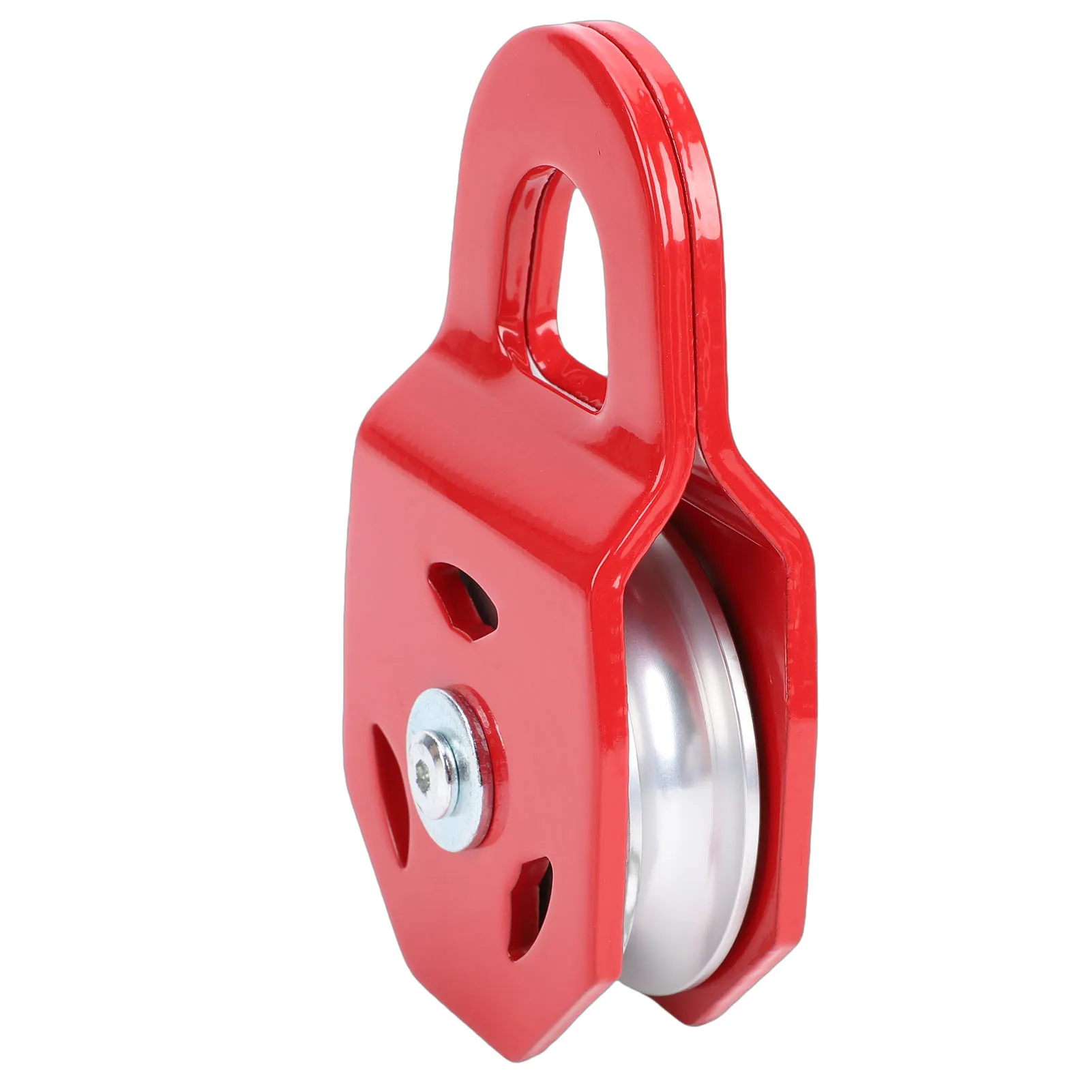 1Pc Winch Snatch Block 8 Ton Red Heavy Duty Multifunctional Towing Winch Snatch Block Pulley for Truck Tractor ATV UTV