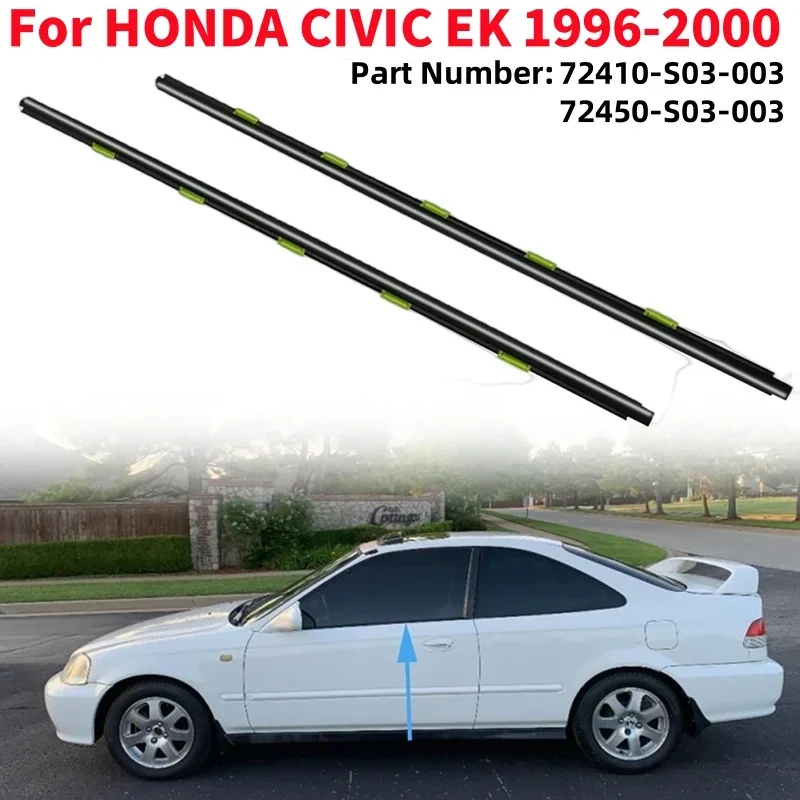 Car Window Weather Strip Waterproof Pressure Strips Moulding Trim for HONDA CIVIC EK 1996-2000