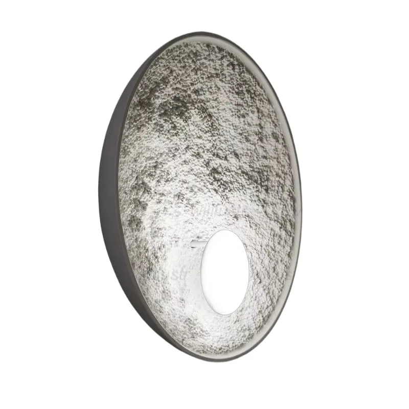 

Modern Resin Moon Wall Sconce Metal Lamp Hotel Cafe Bar Porch Study Bedside Creative LED Lighting