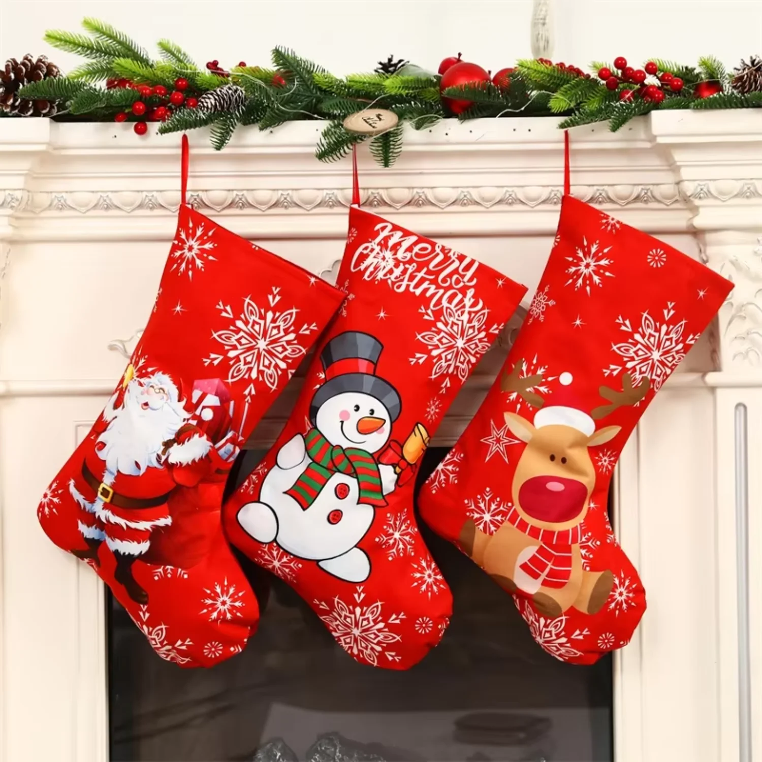 

new arrival Christmas gift bags gift stockings Xmas socks decoration snowman gift stocking