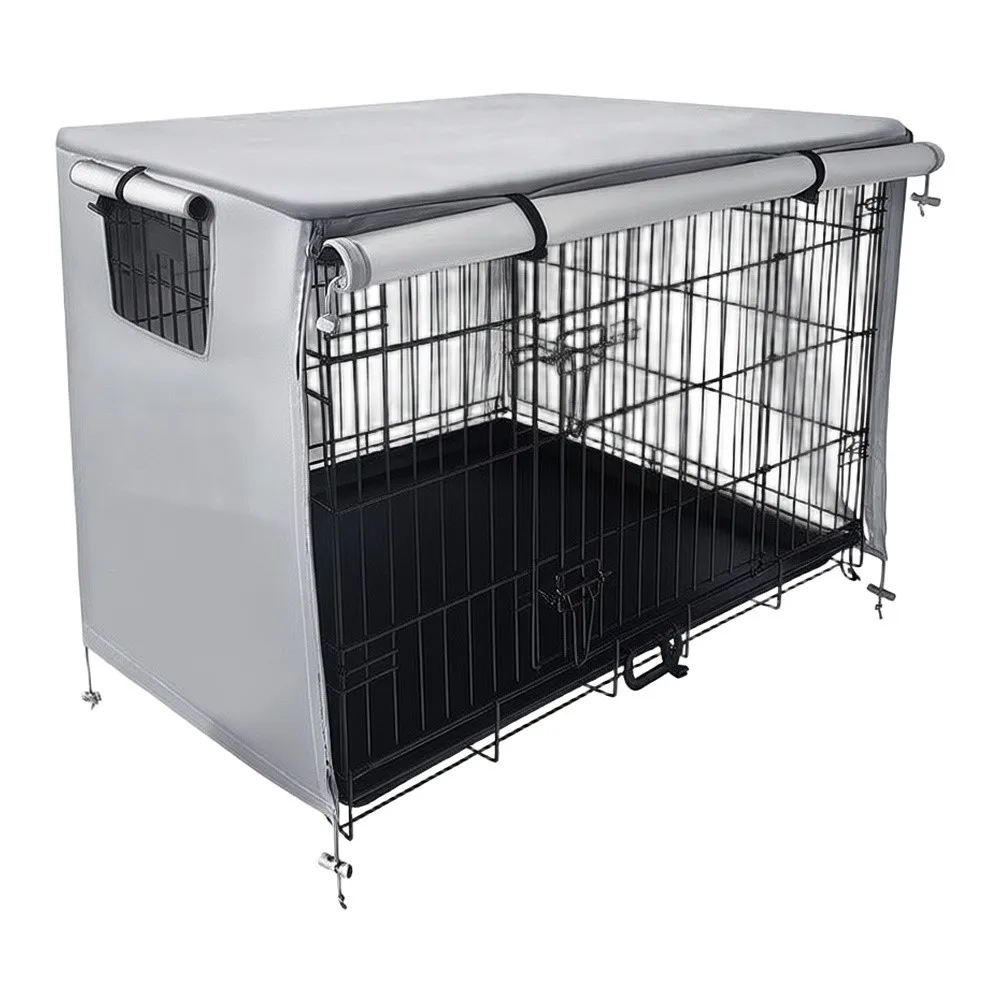 Dog Crate Cover Compatible with Common Crate Sizes Uses 210D Fabric for Durability and Consistent Coverage Performance