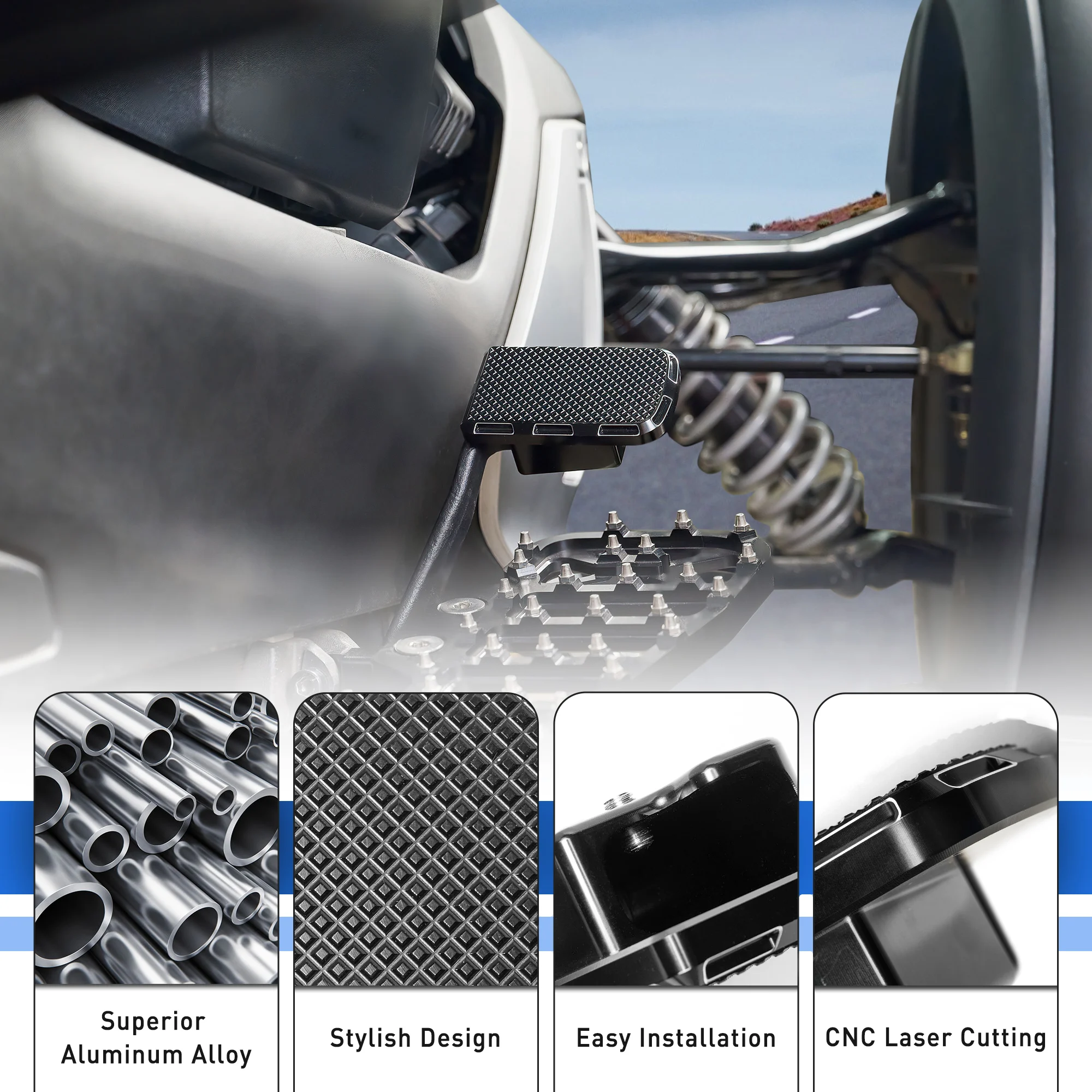 

Stop Faster. Ride Safer. – Aluminum Extended Brake Pedal for Can-Am Ryker 600/900/Sport/Rally