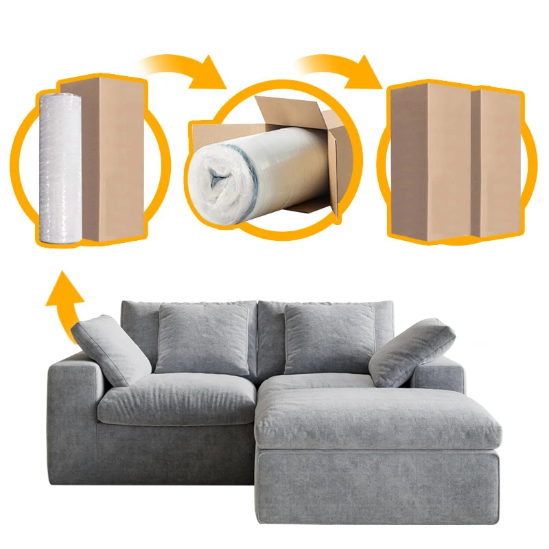 

Modern Vacuum Set Furniture Compressed Sofa Sponge Sectional Couch Modern Compress Sofa Bubble Modular Living Room Compress Sofa