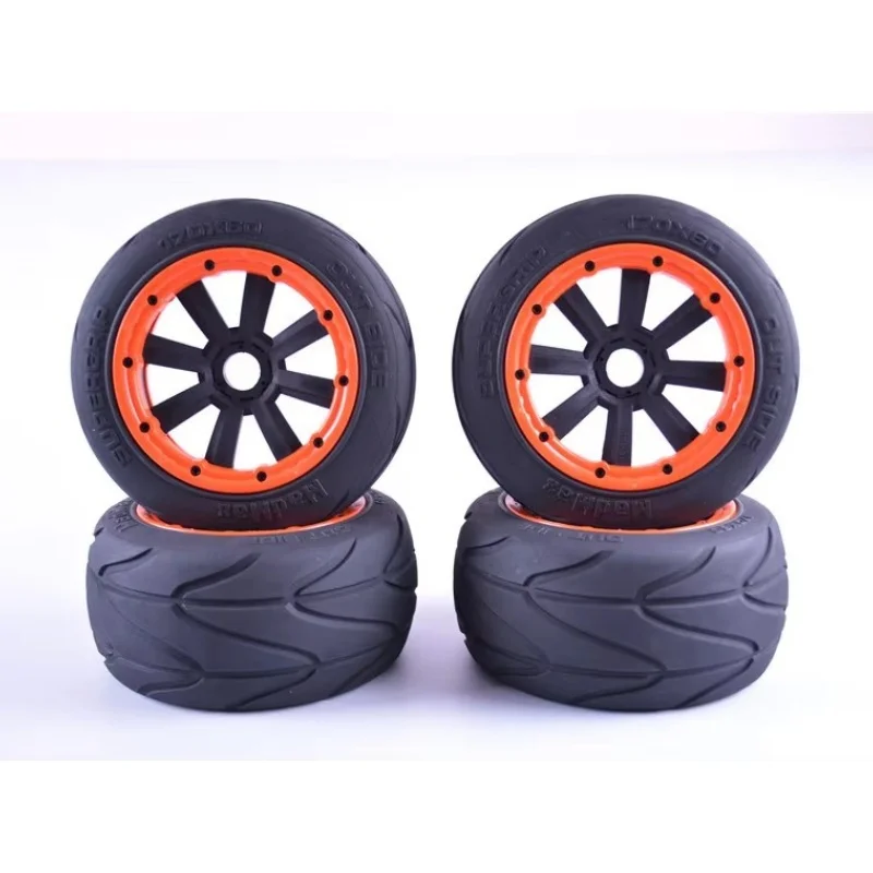 MadMax Super Grip Road Wheel Slick Pneu Corrida Slick Tire Set para 1/5 HPI Rovan KM Baja 5B