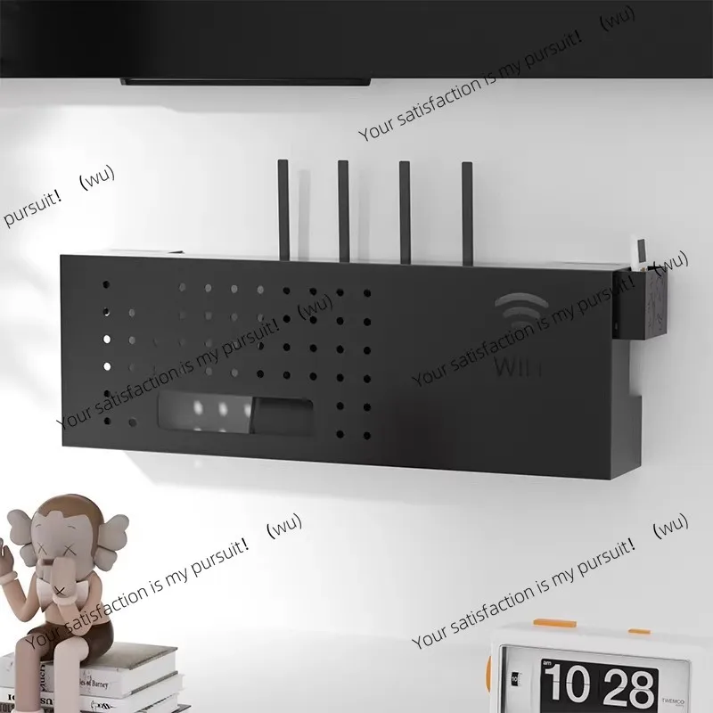 New multi-function WiFi router storage box, hidden, carbon steel wall mount