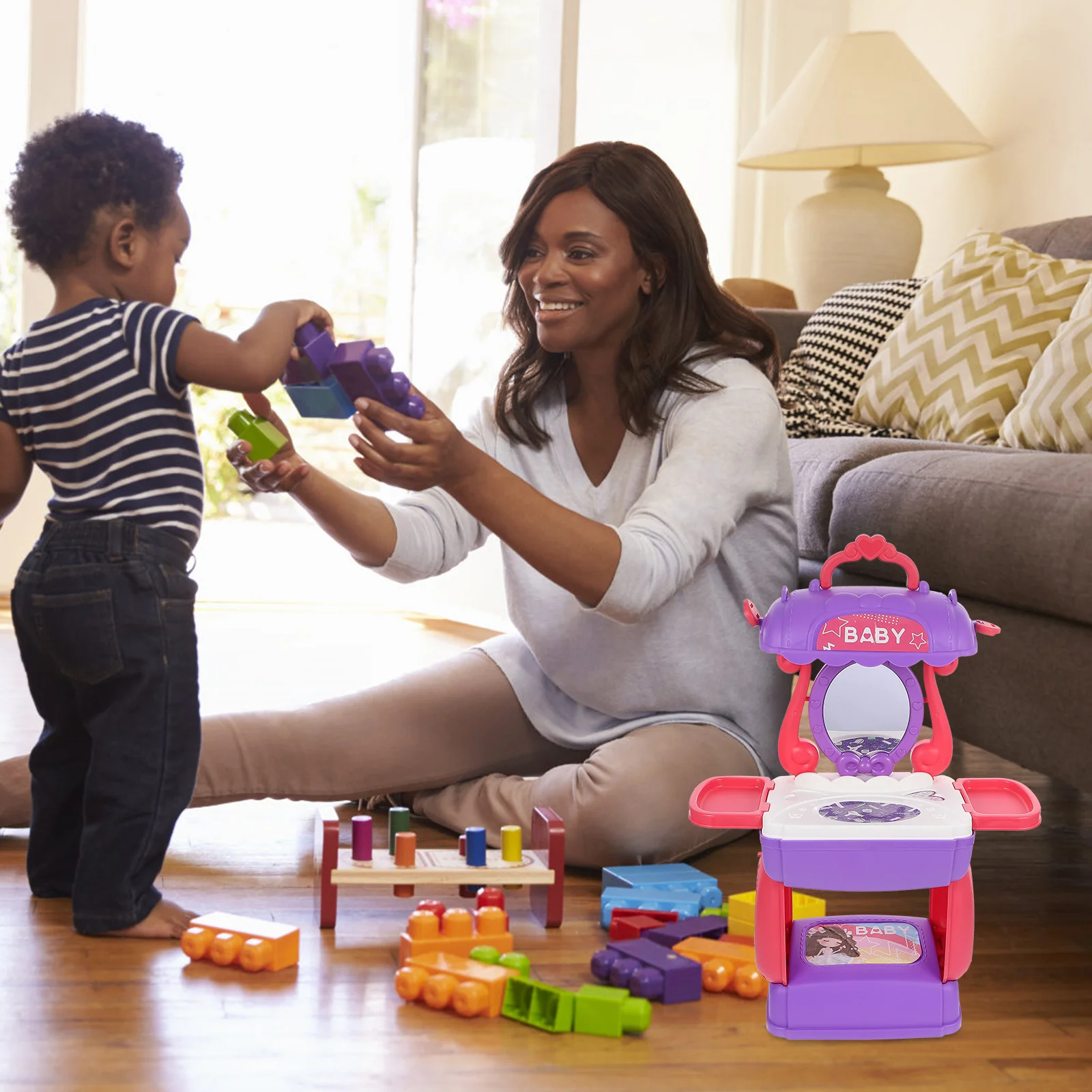 1Set Simulation Friseur Schönheit Salon Pretend Stylist Kit Kreative Frühe Bildung Kognitive Salon Rolle Spielen Set