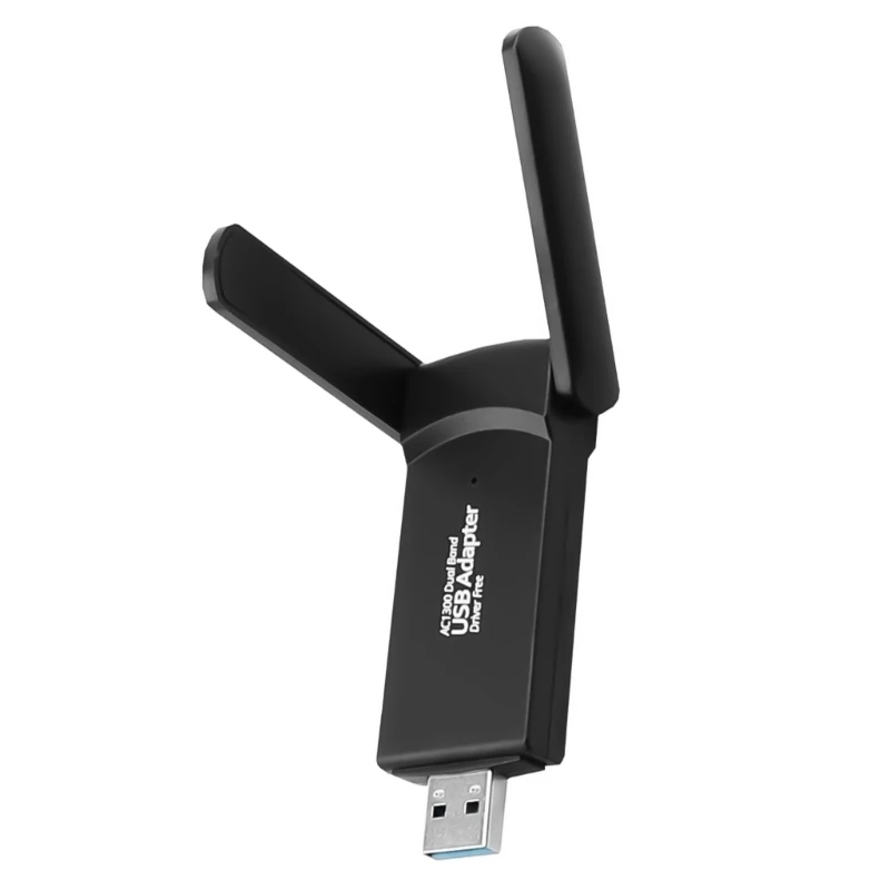 AC1300 USB WiFi Adapter, 2.4/5.8Ghz Enhances Internet Networking Card 1300Mbps