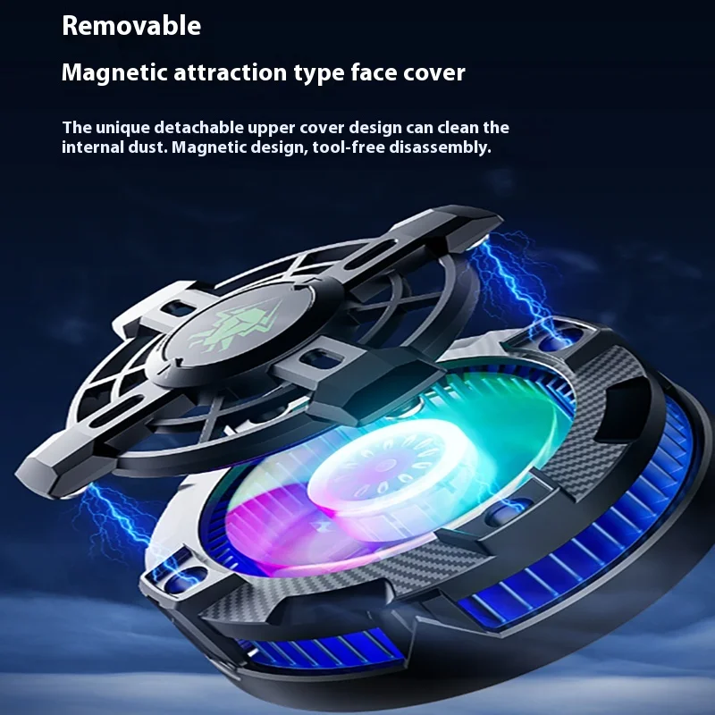 Plextone EX2 Pro Back Clip Phone Flat Radiator RGB Lighting Detachable Magnetic Top Cover Semiconductor Refrigeration Custom Fan