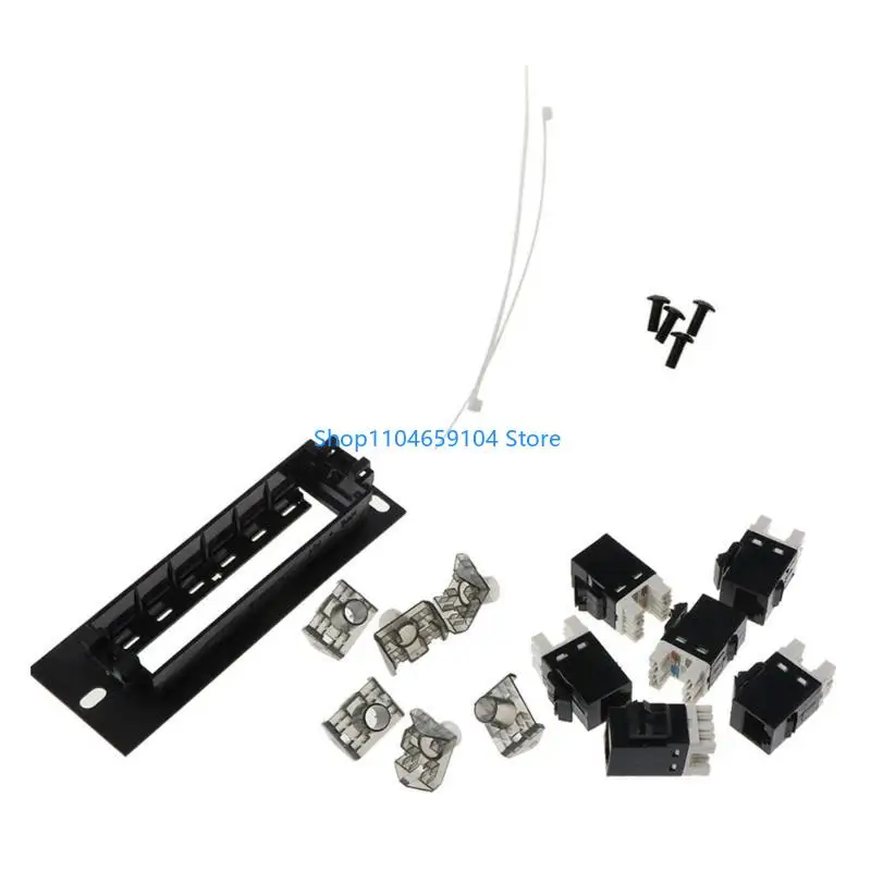 

CAT6 Панельный настенный монтаж Сетевой адаптер RJ45 для монтажа в стойку, 6 портов