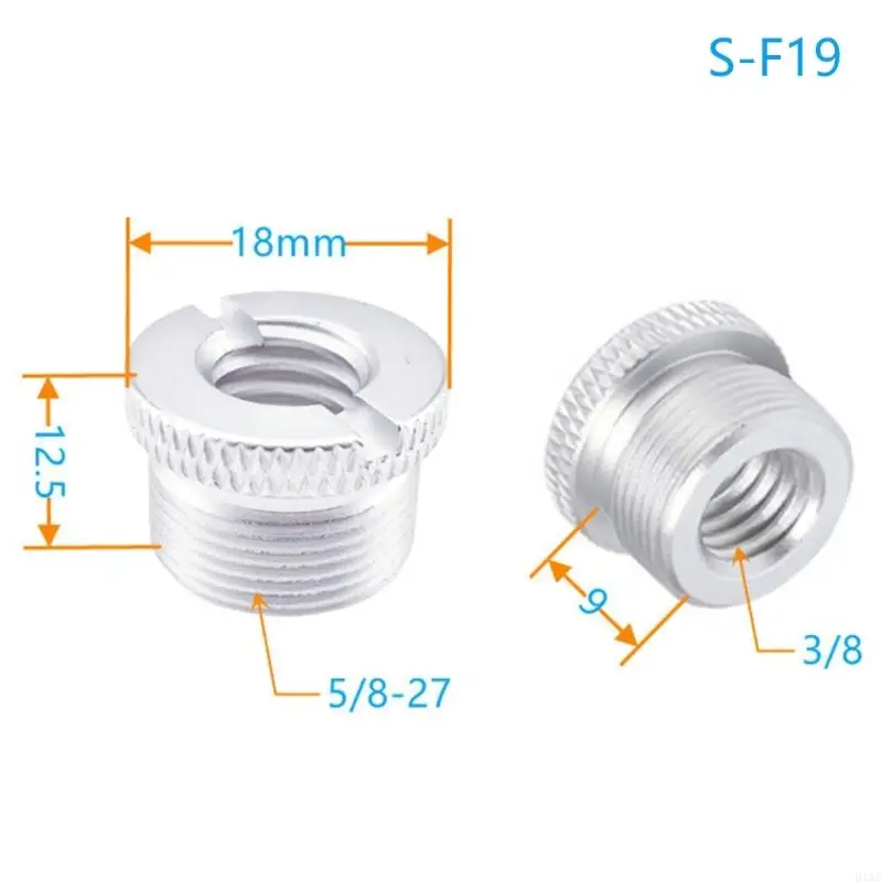 918C Micro Micro Vít Kẹp Ren 3/8 "-16 Nữ Đến 5/8"-27 Nam, Bộ Chuyển Đổi Kim Loại 3/8 Nữ Đến 5/8 Nam