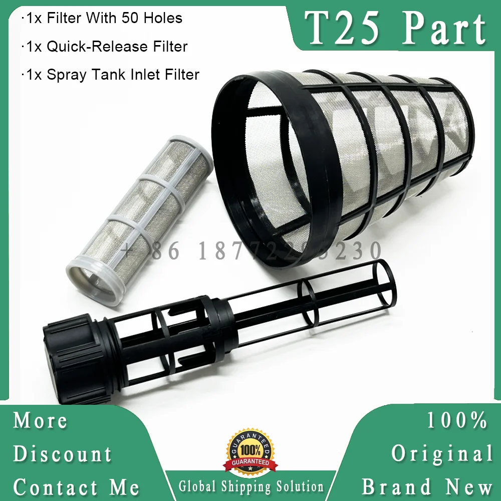 T25 suku cadang Filter tangki air asli, 3 buah Set untuk Dji T20P/T25/T40/T50 suku cadang perbaikan Aksesori Drone pertanian