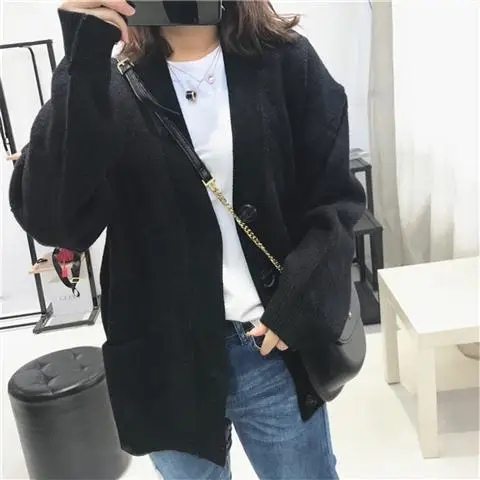 High quality knitted cotton cardigan sweater autumn V-neck single breasted cashmere sweater multi-color JK cardigan top