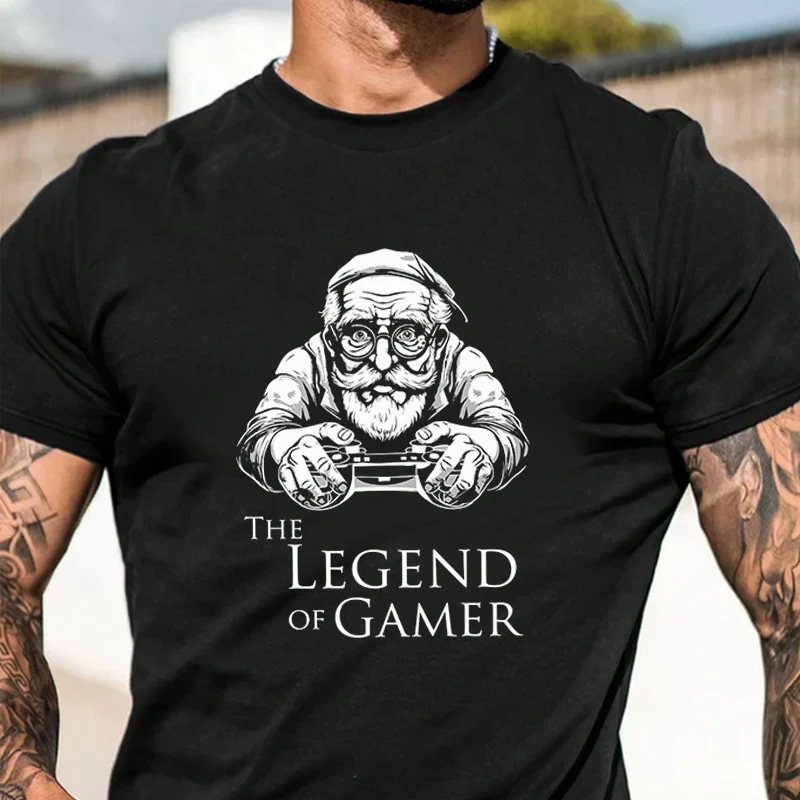 

Мужская футболка с графическим принтом The Legend Of Gamer, модная повседневная футболка в уличном стиле для путешествий и занятий спортом