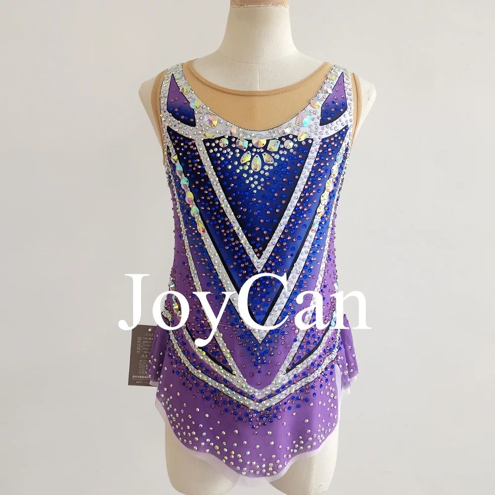 JoyCan Rhthmic Gymnastics Leotards Girls Women Green Spandex Elegant Dance Wear for Competitiion