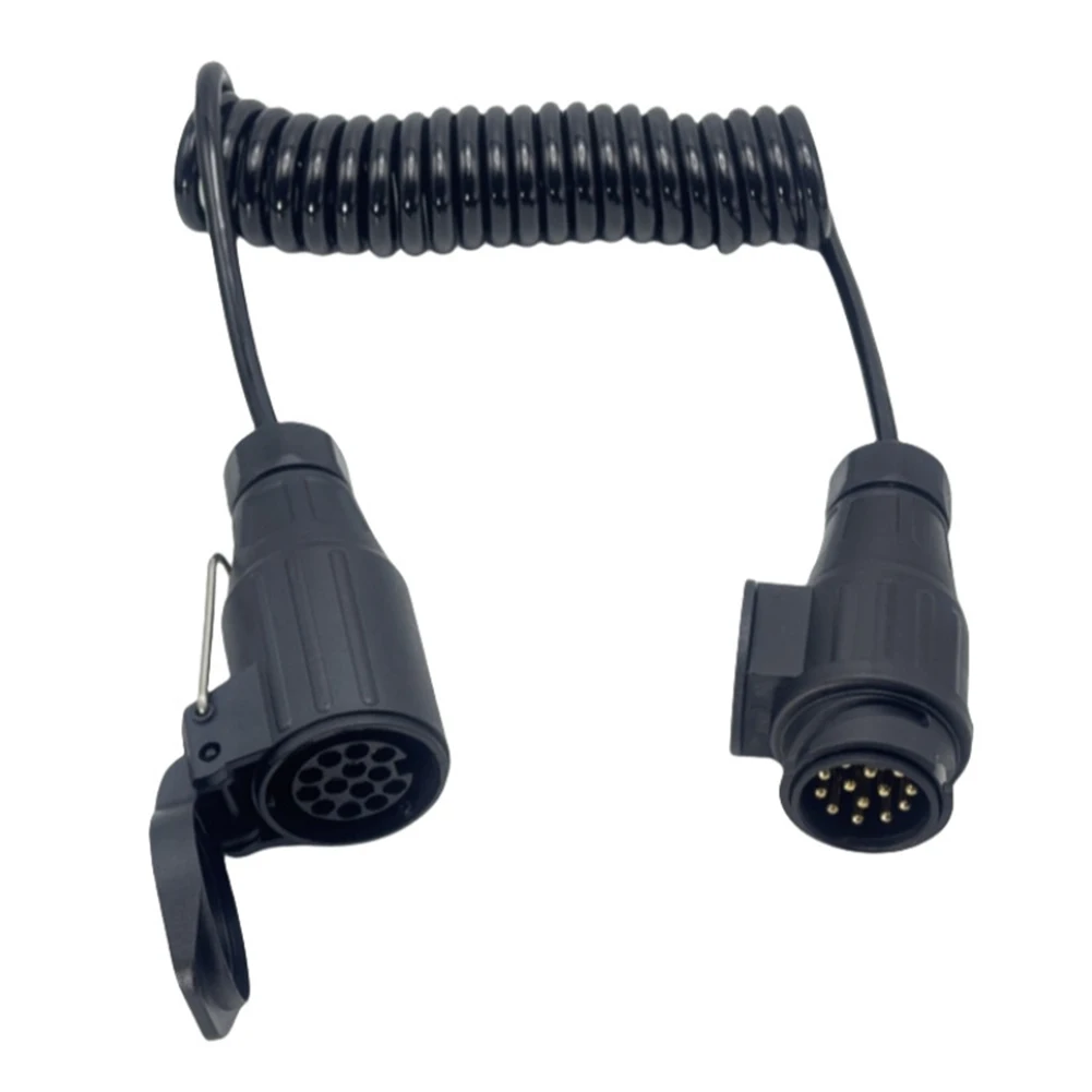 Car 13 Pin Coiled Cable 3 Meter Trailer Cable PVC Robust Electric Cable And Socket Socket Trailer Cable
