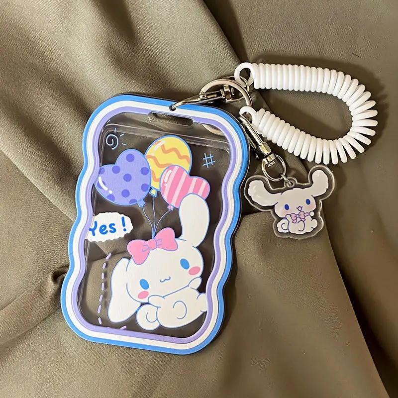 

Sanrio Cinnamoroll Anime Card Holders Transparent Card Holder Lanyard Photo Sleeves Bus Card Student Card Case Photo Protector