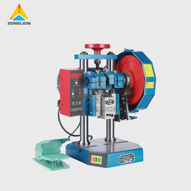 

Настольный электрический пресс для металла 1Т, автоматический двухколонный пресс для пробивки отверстий в металле с педалью