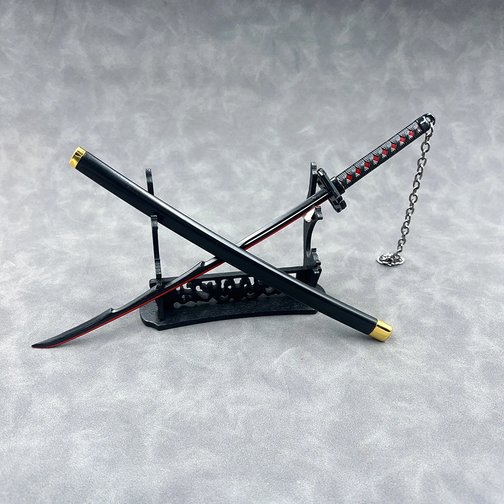 Katana de Metal de 10 Pulgadas del Anime Bleach, Cuchillo Ninja de Kurosaki Ichigo, Espada Falsa Zangetsu, Katana Japonesa, Sabre Samurái, Regalo