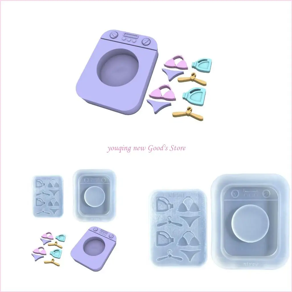 

57QA Resin Shaker Mold Epoxy Casting Molds Silicone Mold for Pendant Charms