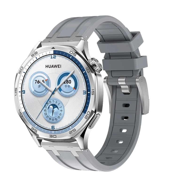 Cinturino in silicone da 22 mm per Huawei Watch GT5 GT5 Pro 46mm cinturino di ricambio traspirante Huawei Watch GT4 GT4 Pro 46mm accessori