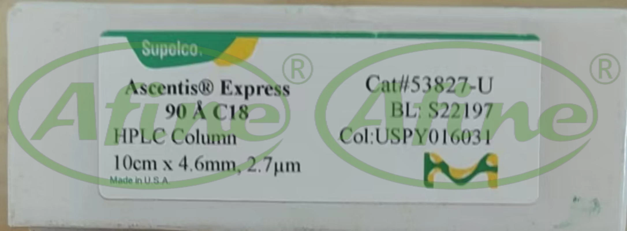 AFINE Supelco 53827-U Ascentis Express C18 2.7μm HPLC حجم الجسيمات L × I.D. 10 سم × 4.6 ملم