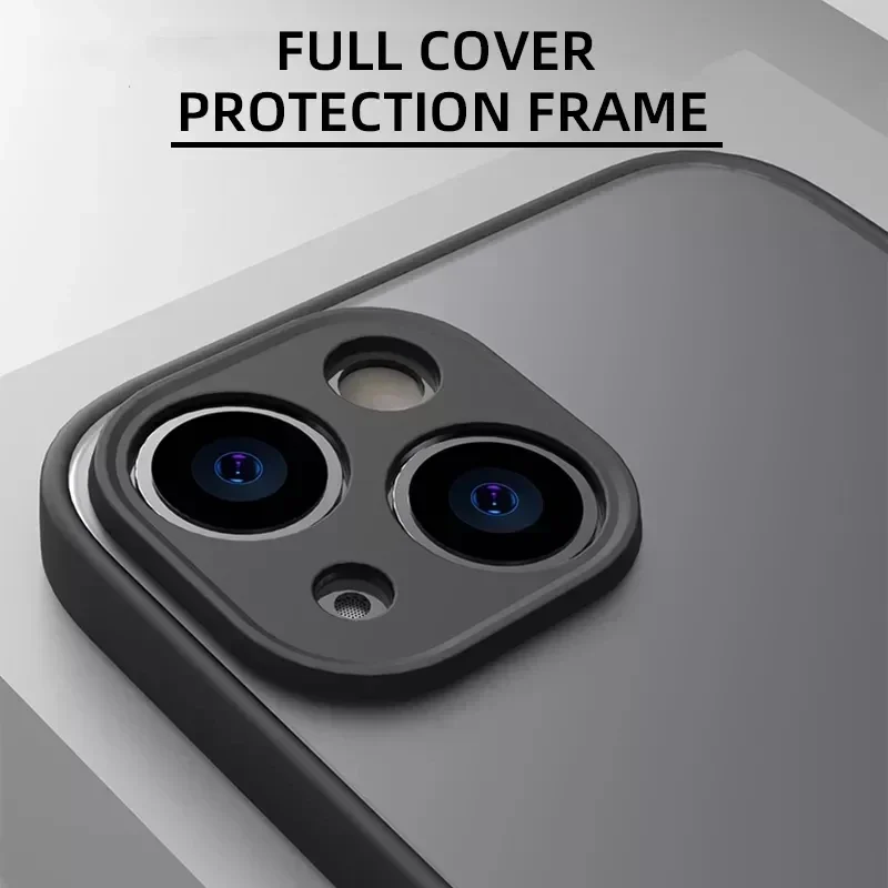 Matte Phone Case For iPhone 13 12 11 14 Pro Max Mini 7 8 Plus Luxury Soft Silicone Shockproof Case For iPhone 15 PRO X XS MAX XR