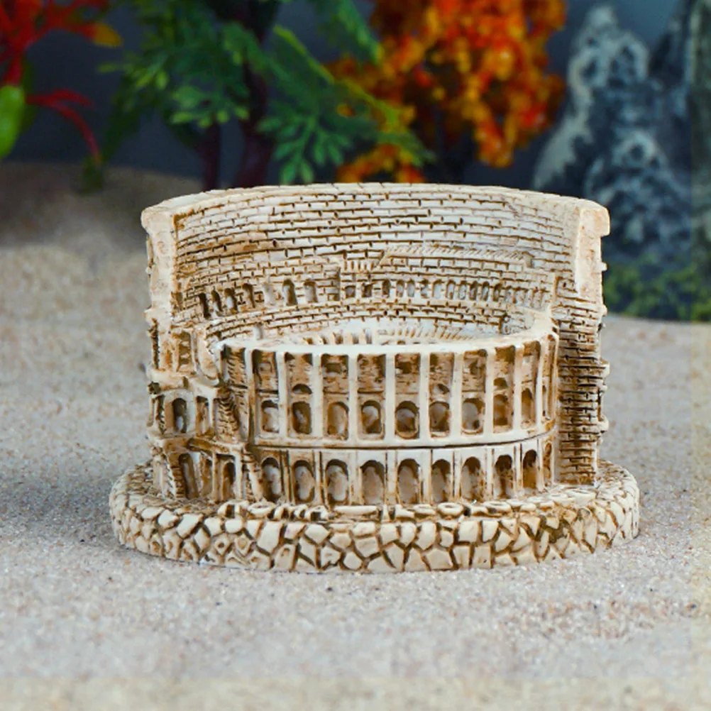

2PCS Resin naments Colosseum Crafts Vivid Design Gift DIY S Table Resin Colosseum Crafts Bonsai Decor