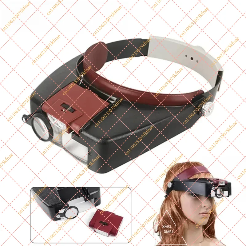 Professional Vision Tools: XMSJ 10X Illuminated Headset Magnifier (Adjustable Fit, Hands-Free Design)