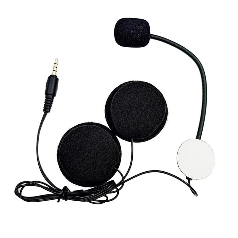 

Motorcycle Helmets Intercom Mic Headset 2 Speakers 32Ω Microphone For Half-Motorcycle Helmet Straight Plug