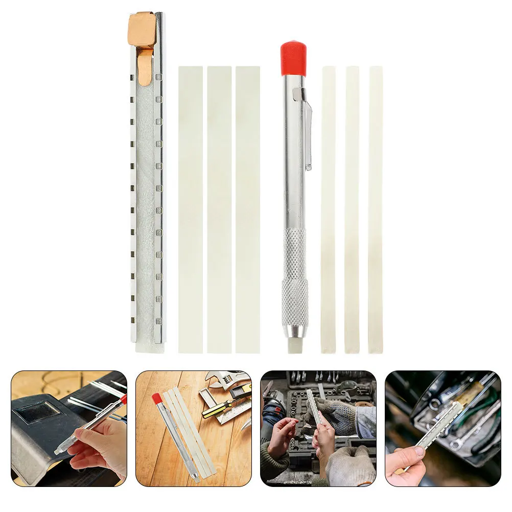 

1 set 1 Set Natural Marker Flat Soapstone Pen For Welder Paint Soapstone Pencil Steel Tile Metal Fabrication Construction