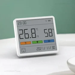 DUKA Electric Digital Thermometer Hygrometer Weather Sensor Indoor Multifunctional Household Vertical Wall Mounted Clock