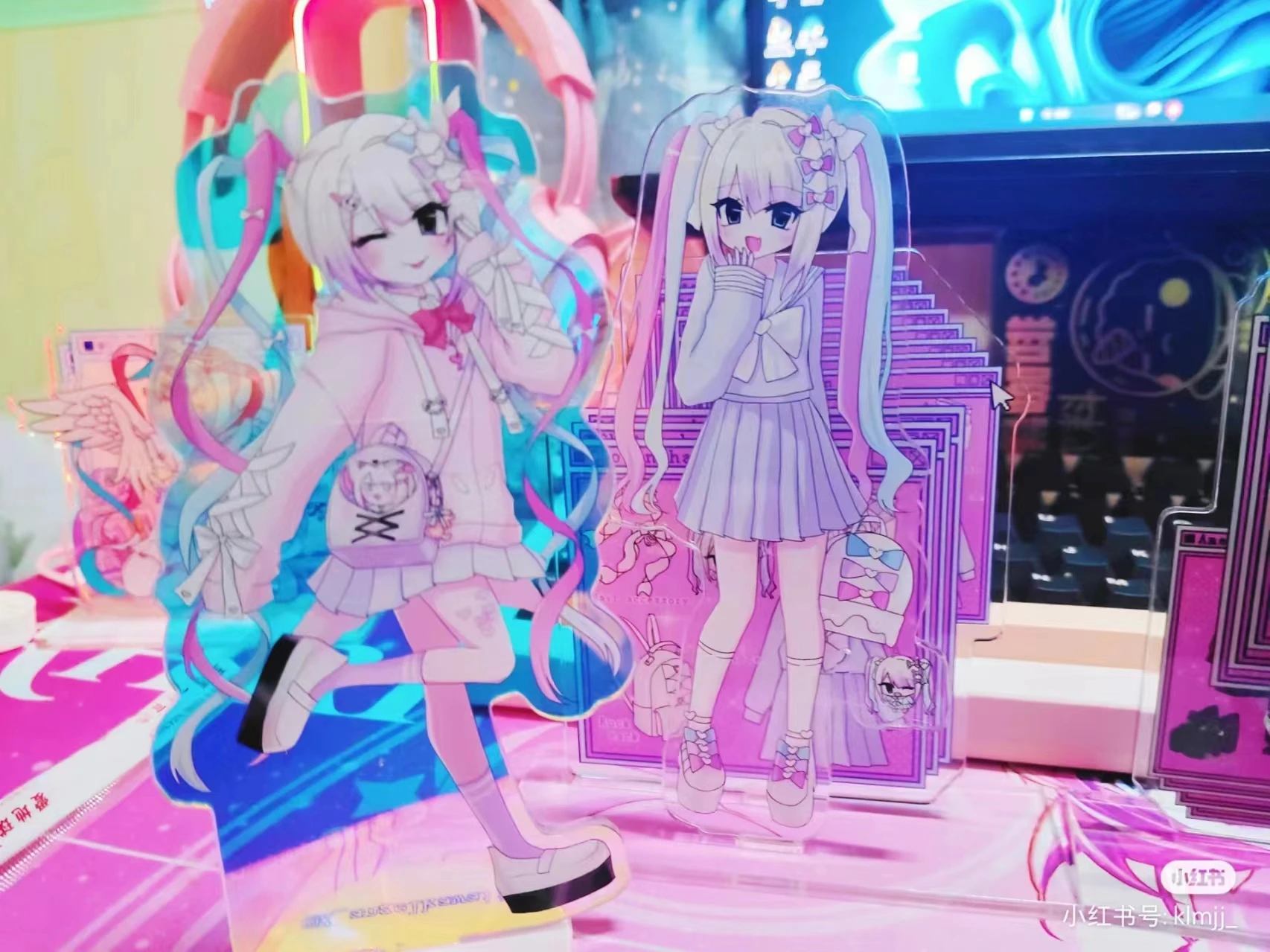 NEEDY GIRL OVERDOSE Figures Acrylic Stand Anime Action Figure Accessories Collection Kids Toys Gift Rain Desktop Ornaments