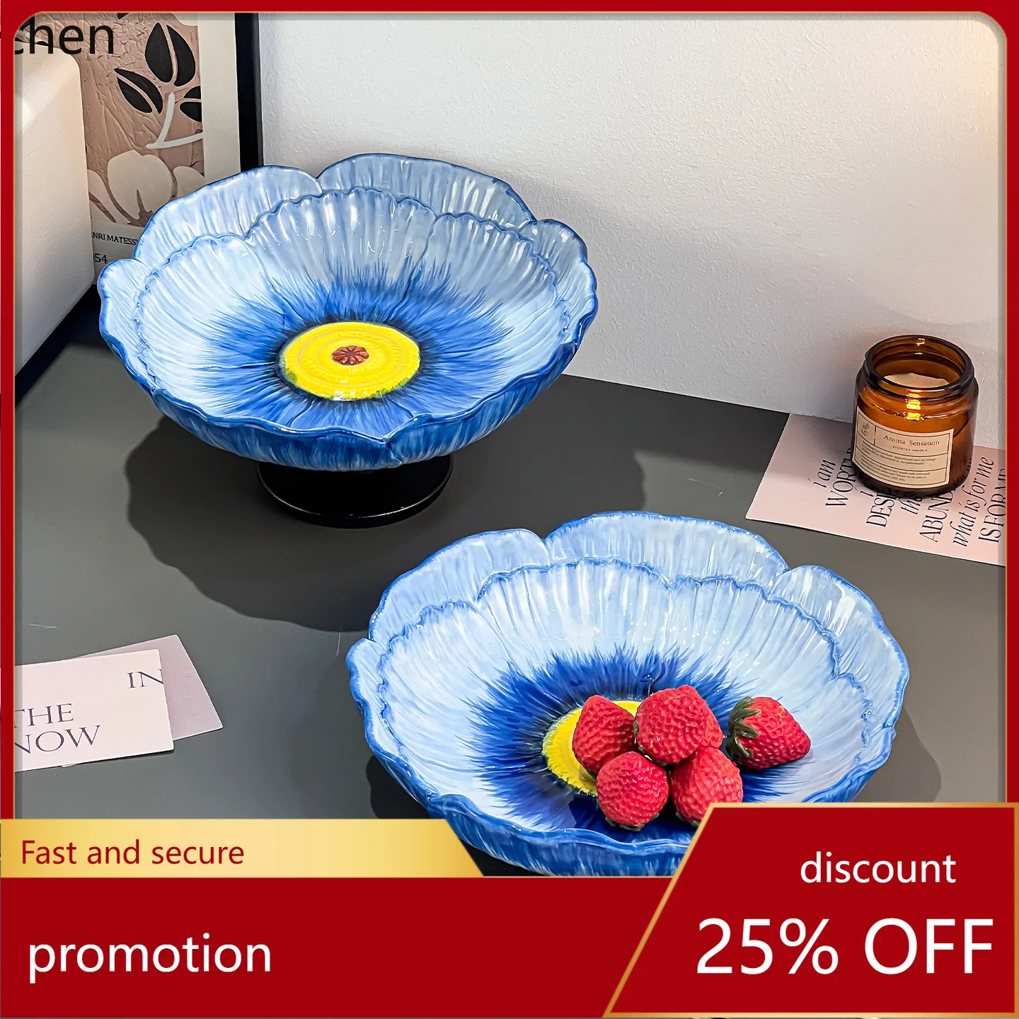 

Cz fruit plate living room for homehigh-looking drained fruit basin classy exquisite coffee table candy snack display plate