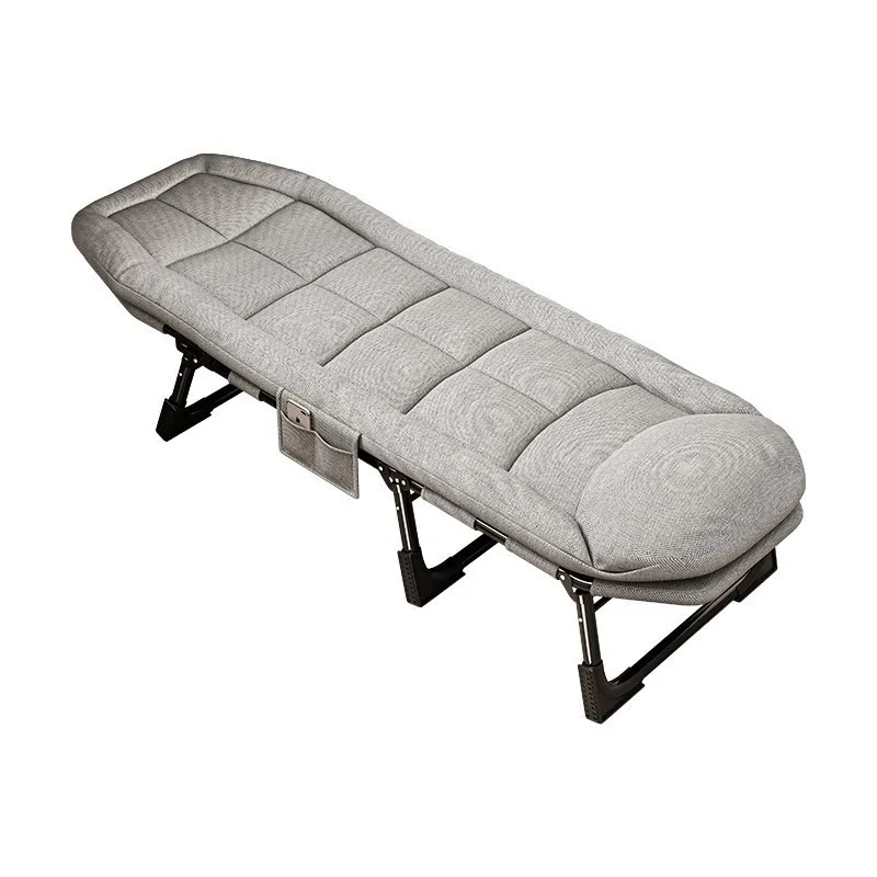 Adult camping bed, outdoor folding bed with cushions and pillows, for travel office garden bed