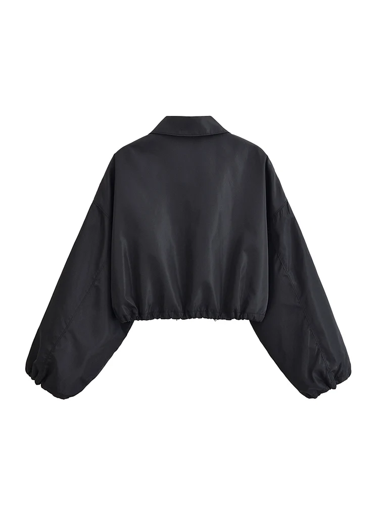 النمط الأوروبي والأمريكي الخريف والشتاء موضة جديدة الملابس النسائية متعددة الاستخدامات طية صدر السترة طويلة الأكمام سترة قطنية قصيرة