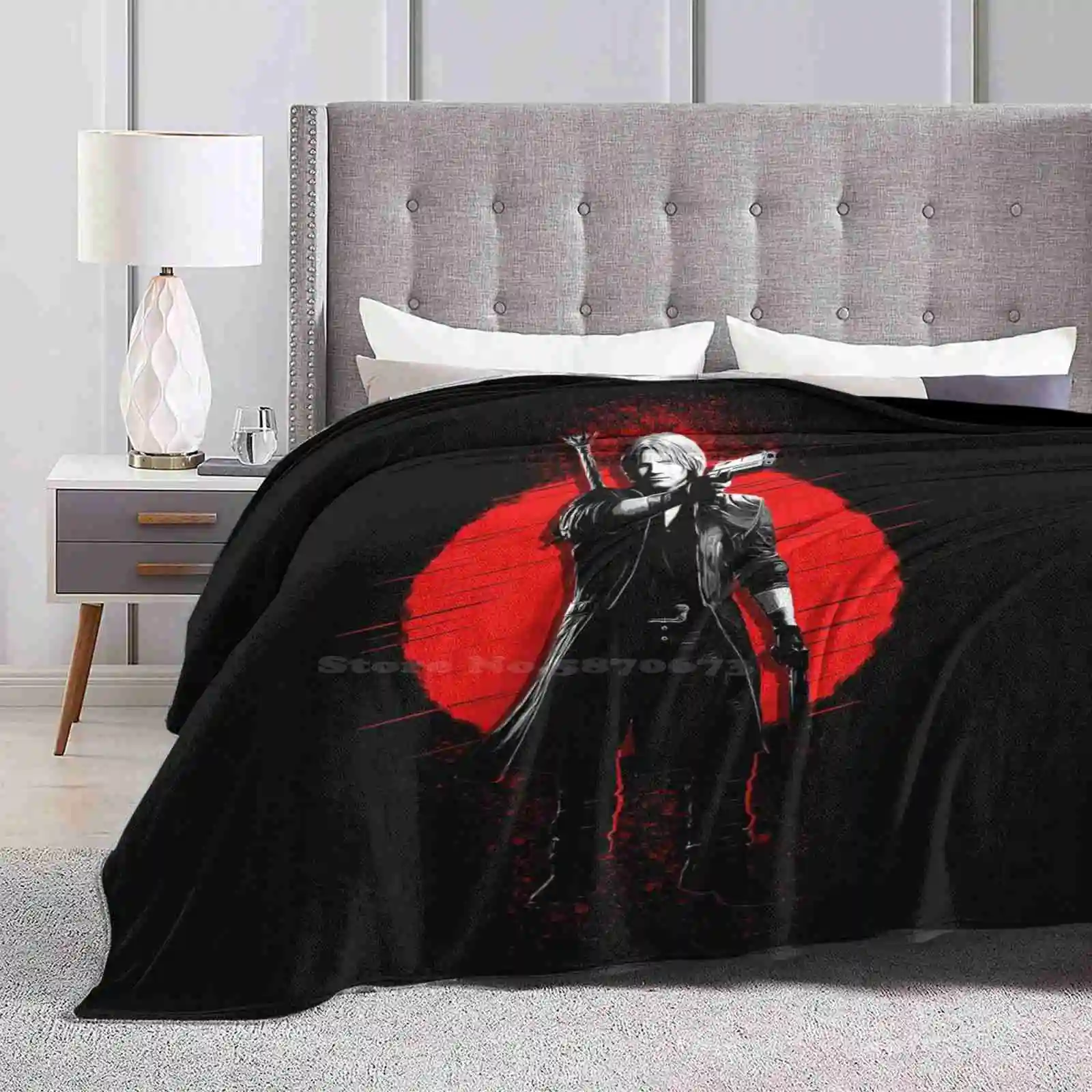 Dante - Blanket Soft Warm Travel Portable Blanket Dmc Dante Dmc Fanart Dmc Design Dmc Painting Dmc 2 Dmc 3 Dmc 4 Dmc 5 Dmc 6